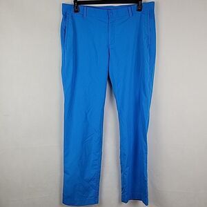 Nike Golf Pants Mens 36x32 Blue Slim Modern Fit Flat Front Dri-Fit Tech Chino